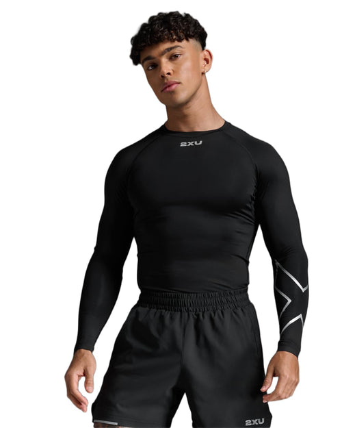 2XU Mens Core Compression Long Sleeve XXX-Large Black/Silver